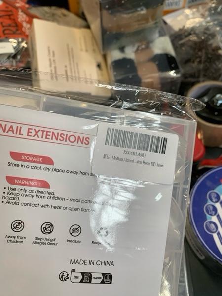 Condition photo showing New/Like New for Medium Almond Nail Tips, SSWSBYKE 300pcs Soft Gel Nail Tips for Full Cover Pre-Shaped Acrylic Fake Nails Tips 15 Sizes Half Matte Press On Nails for Extension Home DIY Salon