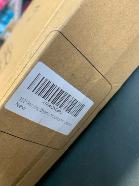 Condition photo showing New/Like New for MEGAPUXIN Rotating Coffee Bar Accessories Organizer, 2-Tier Lazy Susan Cup Holder for Stanley 40oz Tumbler with Handle, Countertop Drying Rack Station with Divided Tray for K-Cups, Snacks & Mugs Titanium Gray