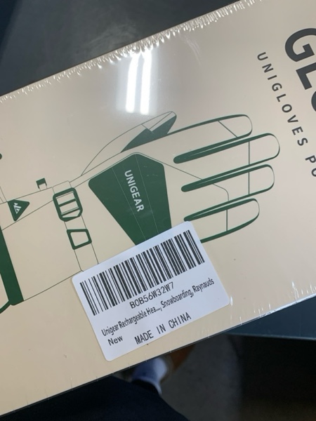 Condition photo showing New/Like New for Unigear Rechargeable Heated Gloves for Men Women, 3 Heating Level Electric Battery Ski Gloves, Thinsulate Waterproof Winter Touchscreen Leather for Outdoor Work, Snowboarding, Raynauds