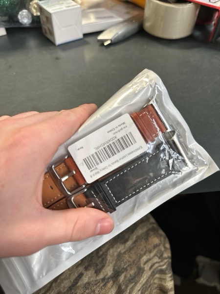 Condition photo showing New/Like New for for Galaxy Watch 8 Band Classic 46mm, 2025 Leather Strap with Metal Buckle Compatible for Samsung Galaxy Watch 8 40mm 44mm Band,Brown+Black(2 Pack)