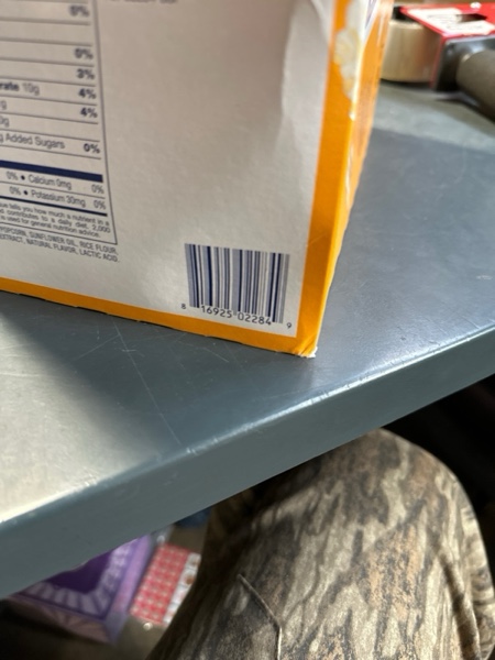 Condition photo showing New/Like New for KHCH02501051 3.9 oz Dairy Free White Cheddar Flavored Popcorn - Pack of 6