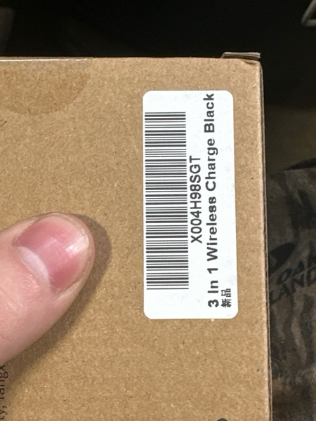 Condition photo showing New/Like New for 3-in-1 Wireless Charging Station for iPhone 16 15 14 13 12, Airpods, Apple Watch, Travel Charger Station for Multiple Devices, Best Travel Gifts for Men Who Have Everything Black