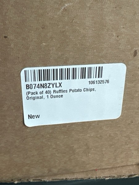 Condition photo showing New/Like New for Ruffles Original Potato Chips, 1 Ounce (Pack of 40)