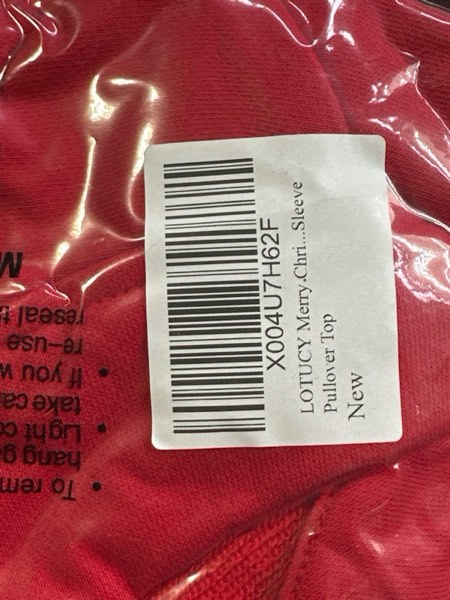 Condition photo showing New/Like New for Merry Christmas Sweatshirts for Women Gnomes Santa Christmas Sweatshirt Cute Long Sleeve Pullover Top High Collar Quarter -Red Large