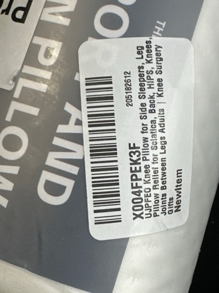 Condition photo showing New/Like New for Knee Pillow for Side Sleepers, Leg Pillow Relief for Sciatica, Back, HIPS, Knees, Joints Between Legs Adults | Knee Surgery Gifts White