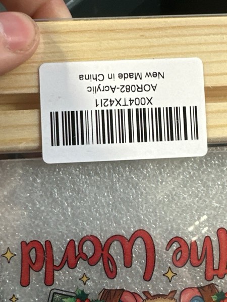 Condition photo showing New/Like New for Christmas Decorations, Christian Christmas Decorations Indoor, Coquette Bow Xmas Tree Church Acrylic Sign Gift for Women Coworkers Friends for Home Kitchen Bedroom Office Desk Shelf Decor 4x4 Inches Oh Come Let Us Adore Him-3