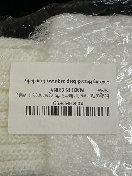 Condition photo showing New/Like New for Bestjybt Womens Fur Boot Socks Knitted Boot Cuffs Leg Warmers White 1