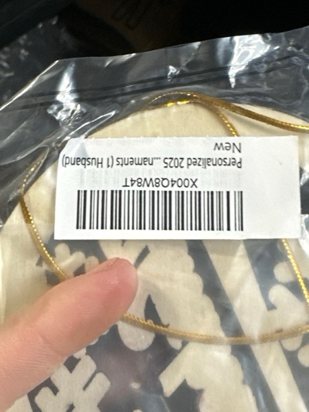 Condition photo showing New/Like New for #1 Husband Wooden Christmas Ornament – Rustic Holiday Tree Hanging Decoration, Romantic Xmas Gift for Husband, Anniversary or Stocking Stuffer Keepsake