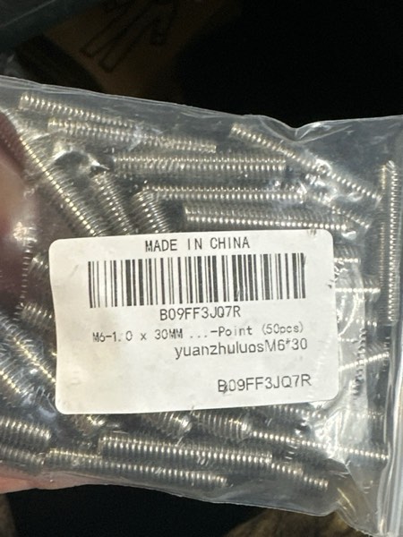 Condition photo showing New/Like New for M6-1.0 x 30MM Stainless Steel Socket Hex Grub Screw, Metric Thread Set Screw, Internal Hex Drive Cup-Point (50pcs)