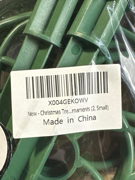 Condition photo showing New/Like New for 2Pcs Christmas Tree Topper Holder, Flat Base Holiday Universal Tree Topper Stabilizer, Green Support Rod with Adjustable attachments to stabilize Seasonal Treetop Ornaments (2, Small) Small 2