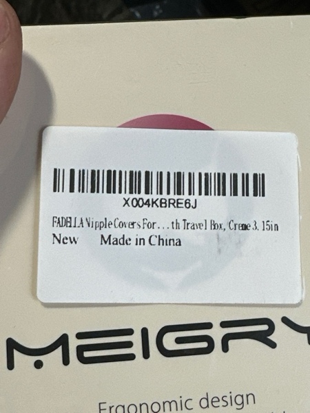 Condition photo showing New/Like New for FADELLA Nipple Covers For Women, 2 Pairs Ultra-Thin Reusabl Silicone Sticky Pasties Bra With Travel Box Creme 3.15inch (Fits A-C)
