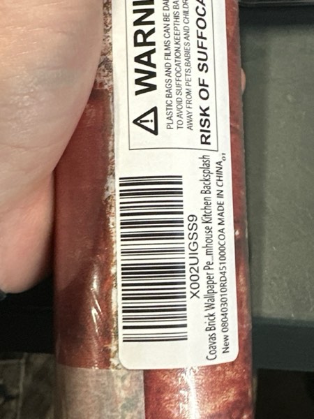 Condition photo showing New/Like New for Coavas Brick Wallpaper Peel and Stick Red Faux Brick Contact Paper 17.7x393.7 Inches Removable Wall Paper Adhesive Renter Friendly Wallpaper Bathroom Wallpaper Farmhouse Kitchen Backsplash