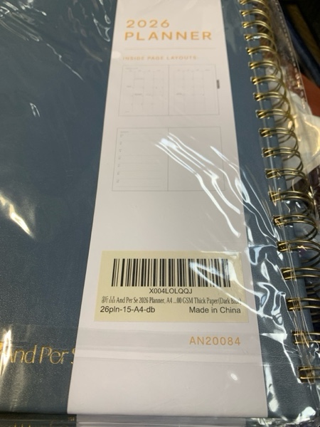Condition photo showing New/Like New for And Per Se 2026 Planner, A4 Size-Daily, Weekly & 18-Monthly Planner, Daily Schedule, Monthly Tabs, 100 GSM Thick Paper(Dark Blue) 18 Months-2026-A4 Dark Blue