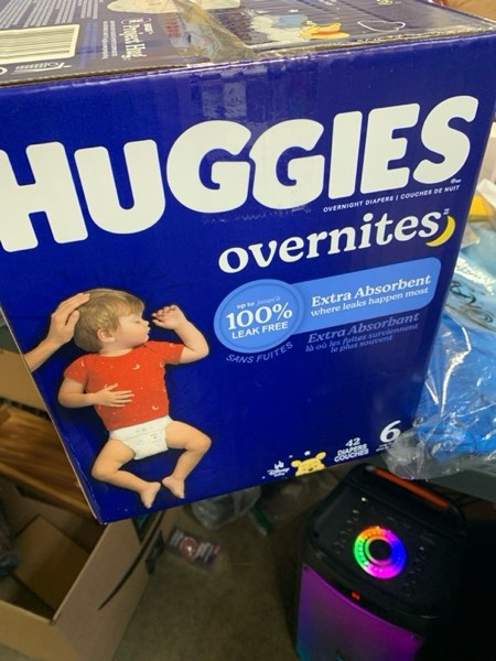 Condition photo showing New/Like New for Huggies Overnites Size 6 Overnight Diapers (35+ lbs), 42 Ct, Packaging May Vary Size 6 42
