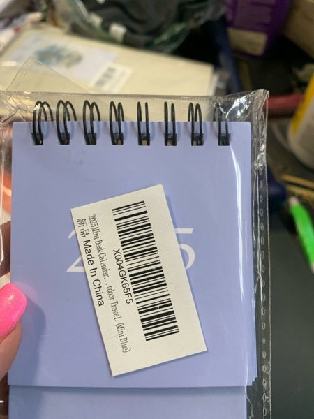 Condition photo showing New/Like New for 2026 Mini Desk Calendar - January 2026 to June 2027 Small Portable Desk Calendar Mini Scheduler Heavy Cardstock Double Coil With Marker Stickers For Home Office Desk Decoration?Outdoor Travel.?Mini Black)