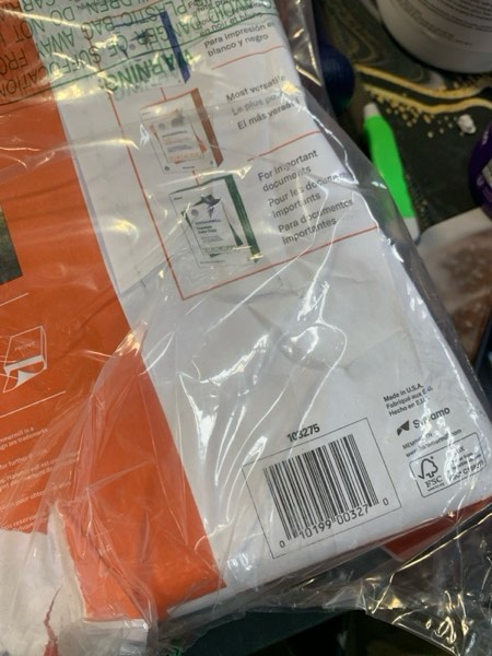 Condition photo showing Good Condition for Hammermill Printer Paper, Fore Multipurpose 20 lb Copy Paper, 3 hole - 1 Ream (500 Sheets) - 96 Bright, Made in the USA