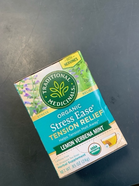 Condition photo showing New/Like New for Traditional Medicinals Organic, Stress Ease Tension Relief, Lemon Verbena Mint Tea - Supports Stress Relief - Kosher, Non-GMO, Caffeine-Free, Compostable - 16 Tea Bags Stress Ease 16 count (Pack of 1)
