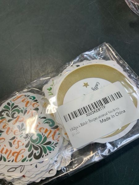 Condition photo showing New/Like New for 102pcs Inspirational Stickers for Laptop?Motivational Faith Stickers for Water Bottles?Scrapbooking Aesthtic Waterproof Vinyl Teacher Sticker for Teens Adults Kids