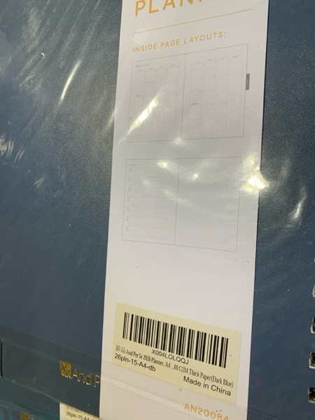Condition photo showing New/Like New for And Per Se 2026 Planner, A4 Size-Daily, Weekly & 18-Monthly Planner, Daily Schedule, Monthly Tabs, 100 GSM Thick Paper(Dark Blue) 18 Months-2026-A4 Dark Blue