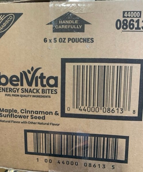 Condition photo showing New/Like New for belVita Energy Snack Bites, Maple, Cinnamon and Sunflower Seed, 5 oz Bag