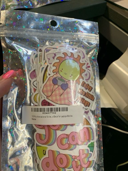 Condition photo showing New/Like New for 130 Pcs Motivational Holographic Stickers for Teens Adults - Inspirational Scrapbook Decals for Journaling, Waterproof Vinyl Mental Health Quotes for Laptops Bottles