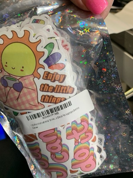 Condition photo showing New/Like New for 130 Pcs Motivational Holographic Stickers for Teens Adults - Inspirational Scrapbook Decals for Journaling, Waterproof Vinyl Mental Health Quotes for Laptops Bottles