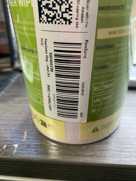 Condition photo showing New/Like New for Dog Teeth Cleaning Wipes, Fresh Breath Pet Dental Finger Wipes for Dogs & Cats, Dog Dental Wipes Teeth Wipes, Lick-Safe Pet Toothbrus for Easy Removal of Tartar Buildup, Unscented - 50 PCS