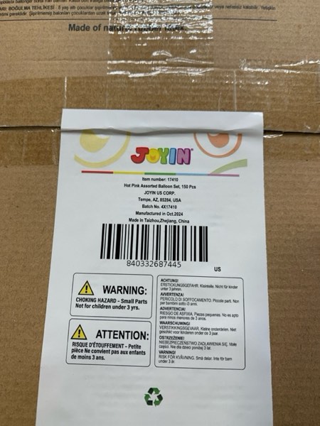 Condition photo showing New/Like New for JOYIN 150 Pcs Hot Pink Balloons, Different Sizes 18 12 10 5 Inch Hot Pink Latex Balloon Arch Kit with Instruction for Birthday Party Graduation Wedding Holiday Decoration