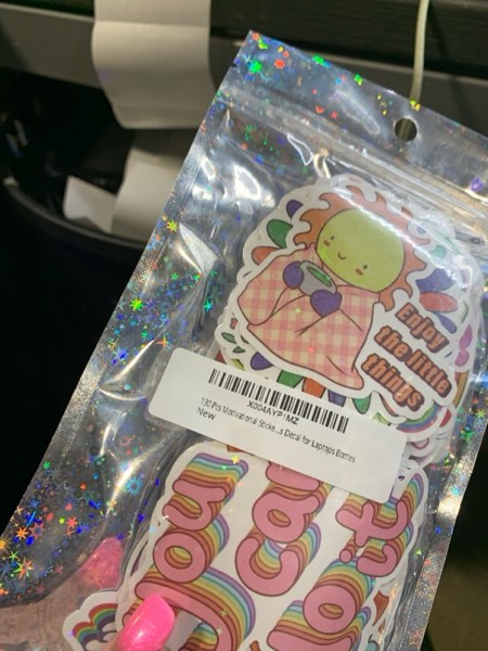 Condition photo showing New/Like New for 130 Pcs Motivational Holographic Stickers for Teens Adults - Inspirational Scrapbook Decals for Journaling, Waterproof Vinyl Mental Health Quotes for Laptops Bottles