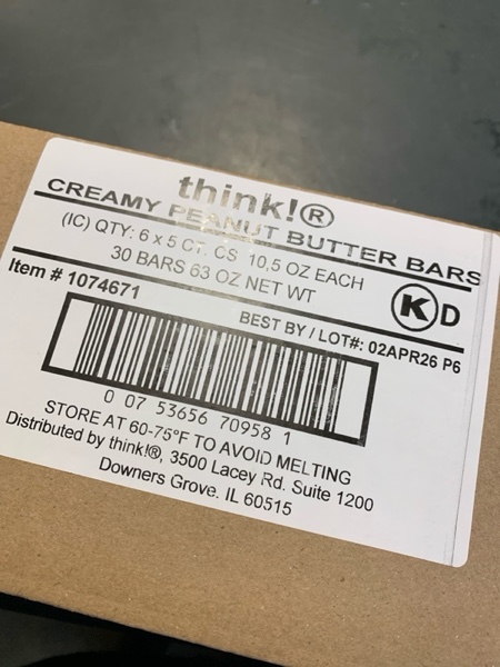 Condition photo showing New/Like New for think! Protein Bars, High Protein Snacks, Gluten Free, Sugar Free Energy Bar with Whey Protein Isolate, Creamy Peanut Butter, Nutrition Bars without Artificial Sweeteners, 2.1 Oz , 5 Count - Pack of 6 (B018S68LJE)