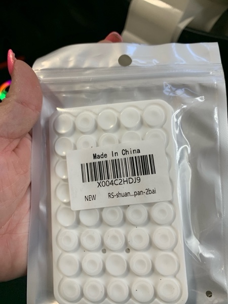 Condition photo showing New/Like New for Silicone Suction Cup Phone Case Mount Double Sided, Phone Accessories Hands-Free Sticky Phone Grip for Selfies and Videos, Anti-Slip Phone Suction Grip for iPhone and Android (2pcs-White)