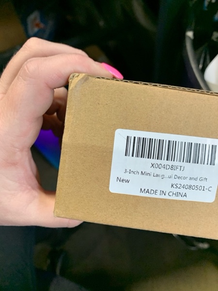 Condition photo showing New/Like New for 3-Inch Mini Laughing Buddha Statue, Sandstone Resin Buddha Statue for Table Decor, Small Laughing Buddha Figurine for Home or Office, Zen, Living Room, Shelf Decor, Zen Feng Shui Decor and Gift