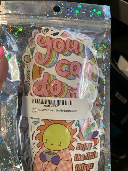 Condition photo showing New/Like New for 130 Pcs Motivational Holographic Stickers for Teens Adults - Inspirational Scrapbook Decals for Journaling, Waterproof Vinyl Mental Health Quotes for Laptops Bottles