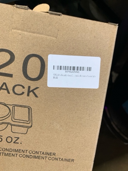 Condition photo showing New/Like New for 20Pcs Reusable Snack Containers with Lids,Condiment Snackle Box Container, Double Compartment Meal Prep Containers, Snack Pack Containers, Lightweight and Stackable,Microwave Freezer Safe