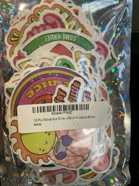 Condition photo showing New/Like New for 130 Pcs Motivational Holographic Stickers for Teens Adults - Inspirational Scrapbook Decals for Journaling, Waterproof Vinyl Mental Health Quotes for Laptops Bottles