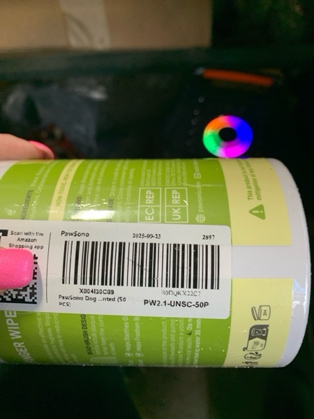 Condition photo showing New/Like New for Dog Teeth Cleaning Wipes, Fresh Breath Pet Dental Finger Wipes for Dogs & Cats, Dog Dental Wipes Teeth Wipes, Lick-Safe Pet Toothbrus for Easy Removal of Tartar Buildup, Unscented - 50 PCS