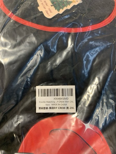 Condition photo showing New/Like New for (Men-2XL) Rnxrbb 2025 Matching Family Christmas Pajamas Holiday Family Christmas Pjs Set Sleepwear Xmas Jammies Men Women Kids Couples Men XX-Large Black Eif Crew