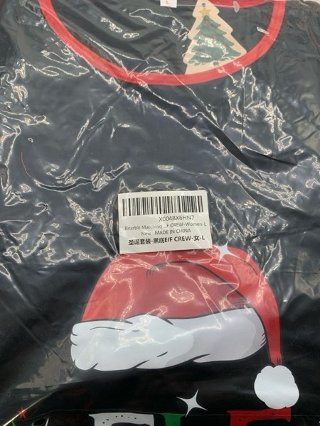 Condition photo showing New/Like New for (Women-Large) Rnxrbb 2025 Matching Family Christmas Pajamas Holiday Family Christmas Pjs Set Sleepwear Xmas Jammies Men Women Kids Couples Women Large Black Eif Crew