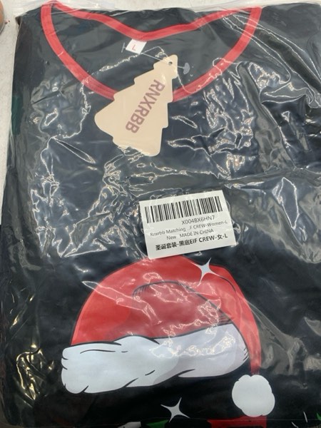 Condition photo showing New/Like New for (Women-Large) Rnxrbb 2025 Matching Family Christmas Pajamas Holiday Family Christmas Pjs Set Sleepwear Xmas Jammies Men Women Kids Couples Women Large Black Eif Crew