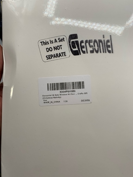 Condition photo showing New/Like New for 36 Sets Christmas Nativity Window Art Suncatcher Kits, Diamond Art Ornament Kits with Ropes, Gem Suncatcher Fun Gemstone Sun Catcher, Diamond Crafts Gift