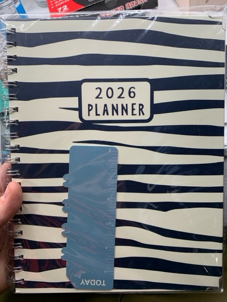 Condition photo showing New/Like New for GuassLee Large 2026 Planner, Weekly and Monthly Planner from January 2026-December 2026, 8.5"x 11" Calendar Agenda Book with Back Pocket, Stickers for Home Office School Supply, Navy Blue White Black (8.5"×11")A4