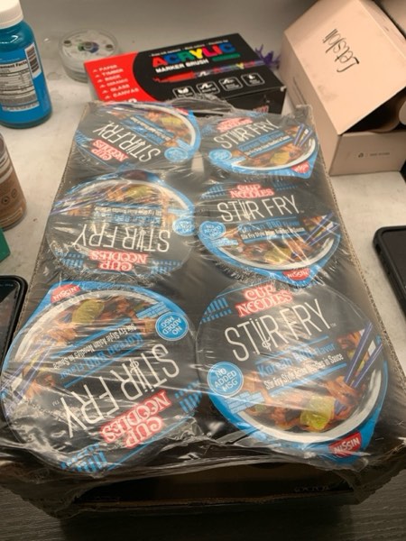 Condition photo showing New/Like New for Nissin Cup Noodles Stir Fry Noodles in Sauce, Korean BBQ, 2.89 Ounce (Pack of 6)