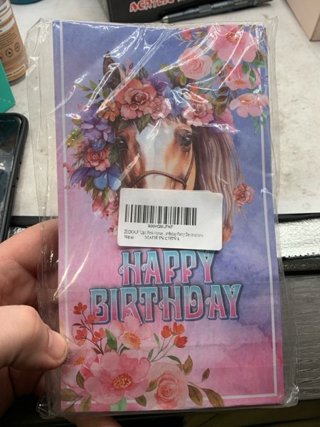 Condition photo showing New/Like New for ZEQICALF 12pc Pink Horse Party Favor Bags - Pink Horse Gift Snacks Candy Treat Bags for Birthday Party Decorations
