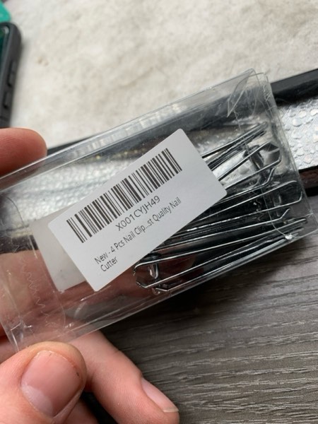 Condition photo showing New/Like New for 4 Pcs Nail Clippers for Fingernails and Tonenail by QLL - Swing Out Nail Cleaner/File - Sharpest Stainless Steel Clipper - Wide Easy Press Lever - Nail Cutter