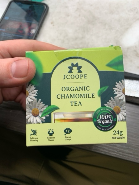 Condition photo showing New/Like New for JCOOPE Organic Chamomile Tea - 100% Pure Herbal Infusion, Caffeine-Free, Premium Tea Bags, 16 Counts (24g Box)