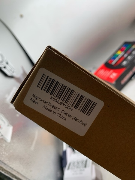 Condition photo showing New/Like New for Nut and Bolt Thread Checker Standard & Metric with Portable Base | 28 Nut and Bolt Thread Gauge Screw & Bolt Size Identifier Gauge | Bolt Gauge | Bolt Thread Inspection Station (RedxBlue)