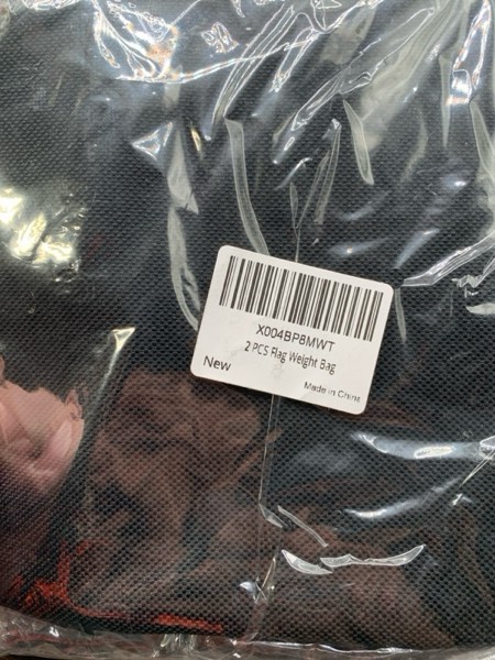 Condition photo showing New/Like New for 2 PCS Flag Weight Bag for Flagpoles 5 x 6 Inch, Flag Pole Counterweight Bag with Zipper for Bottom of Flag Windy Days Internal External Halyard Flagpole (Only Bag)