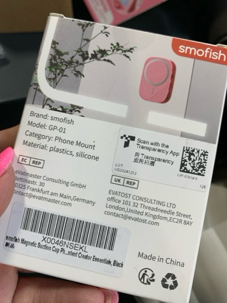Condition photo showing New/Like New for Magnetic Suction Phone Mount for MagSafe Case, Silicone Sticky Grip Holder for iPhone 16/15/14/13/12, Removable Hands-Free Selfie/Video for TikTok Influencers, Women Gift, Black