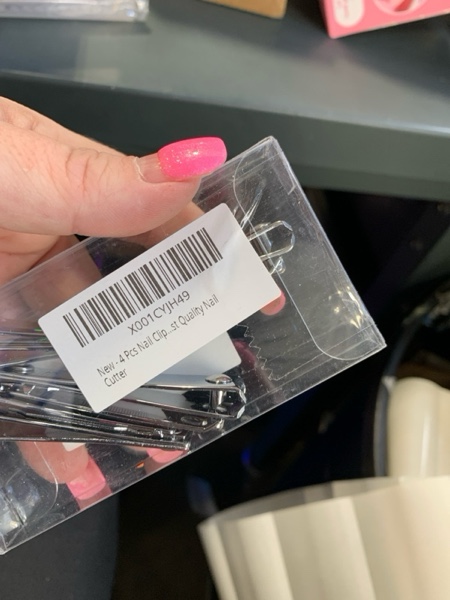 Condition photo showing New/Like New for 4 Pcs Nail Clippers for Fingernails and Tonenail by QLL - Swing Out Nail Cleaner/File - Sharpest Stainless Steel Clipper - Wide Easy Press Lever - Nail Cutter