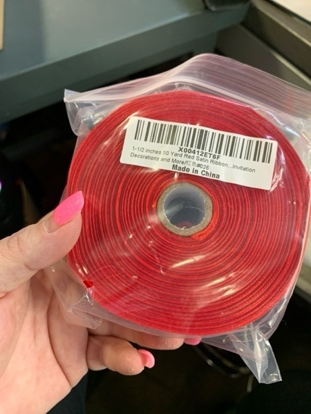 Condition photo showing New/Like New for 1-1/2 inches 50 Yard Red Satin Ribbon for Gift Wrapping, Wedding, Crafts, Christmas,Easter, Floral, Hair, Invitation Decorations and More Red 1-1/2 inches